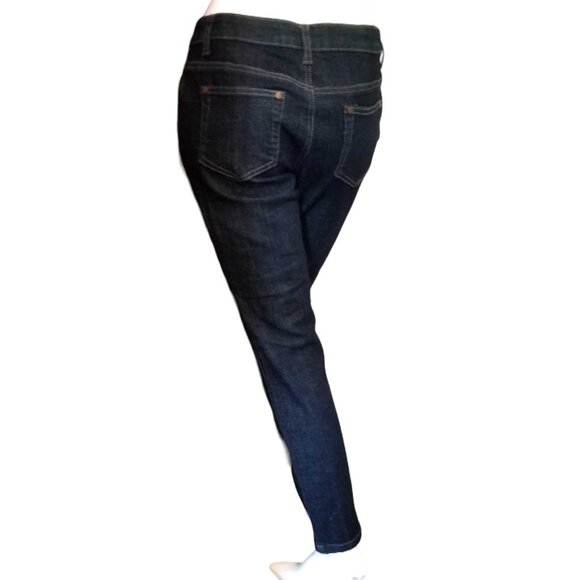 a.n.a. Curvy Fit Skinny Leg Denim Jeans Sz 6 Petite Womens Pockets Dark Rinse - Picture 8 of 9